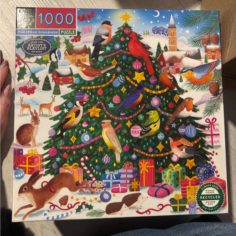 eeboo Christmas Songbirds 1000 Piece Puzzle
